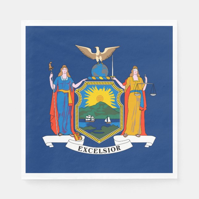 New Yorks statsflagga Pappersservett (Framsidan)