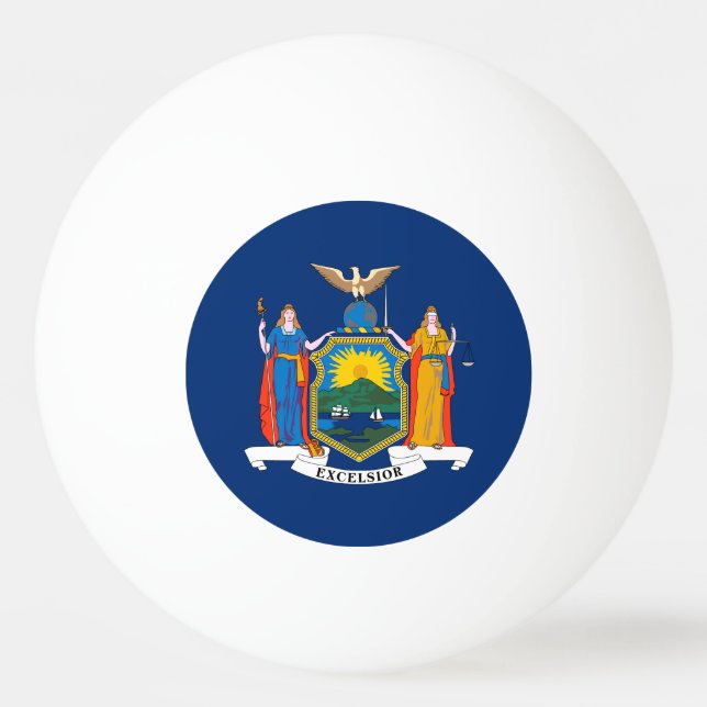 New Yorks statsflagga Pingisboll (Framsidan)