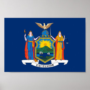 New Yorks statsflagga Poster