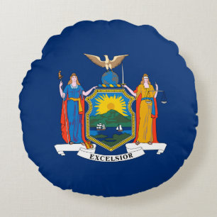 New Yorks statsflagga Rund Kudde