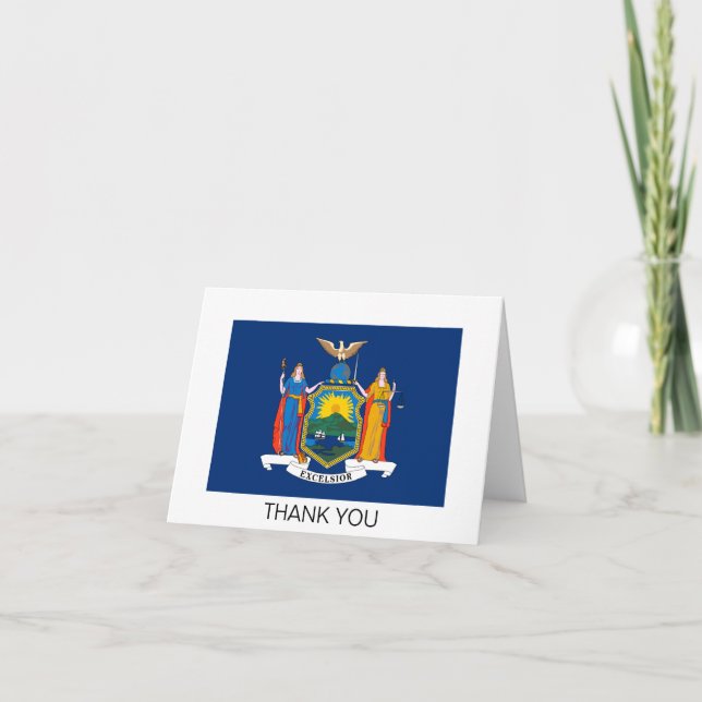 New Yorks statsflagga Tack Kort (Framsida)