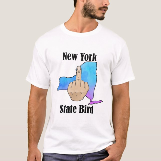New Yorks statsparadskjorta (t-shirt) mitten finge T Shirt (Framsida)