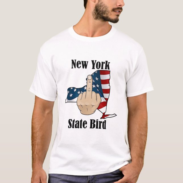 New Yorks statsparadskjorta (t-shirt) mitten finge T Shirt (Framsida)