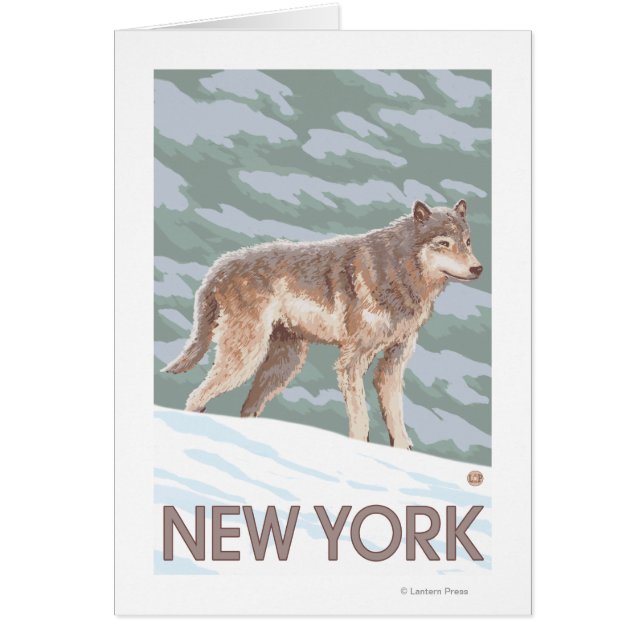 New YorkWolf Scene Hälsningskort (Framsidan)