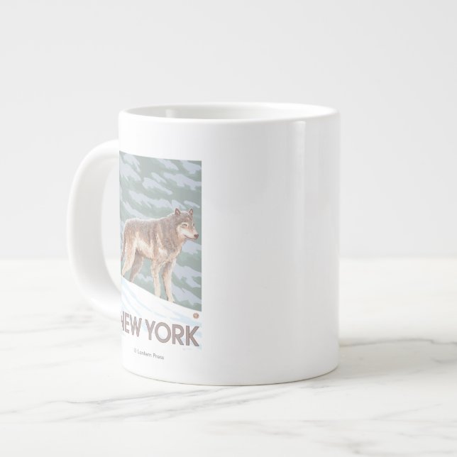 New YorkWolf Scene Jumbo Mugg (Framsida vänster)