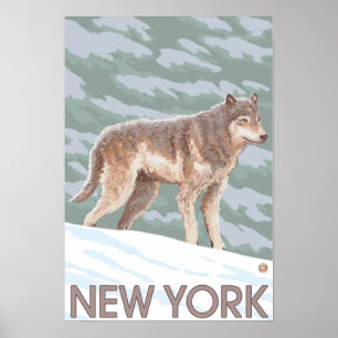 New YorkWolf Scene Poster