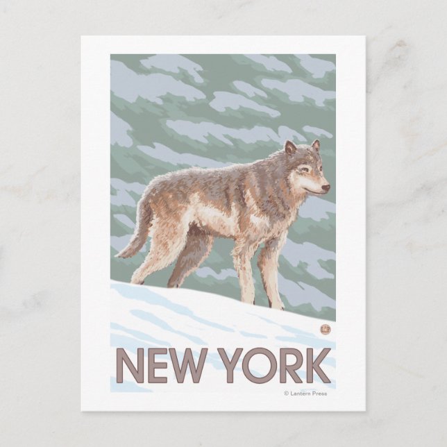 New YorkWolf Scene Vykort (Framsida)