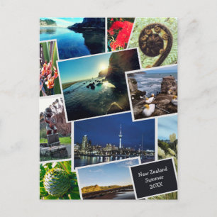 New Zealand Anpassningsbar Photo Collage Postcard Vykort