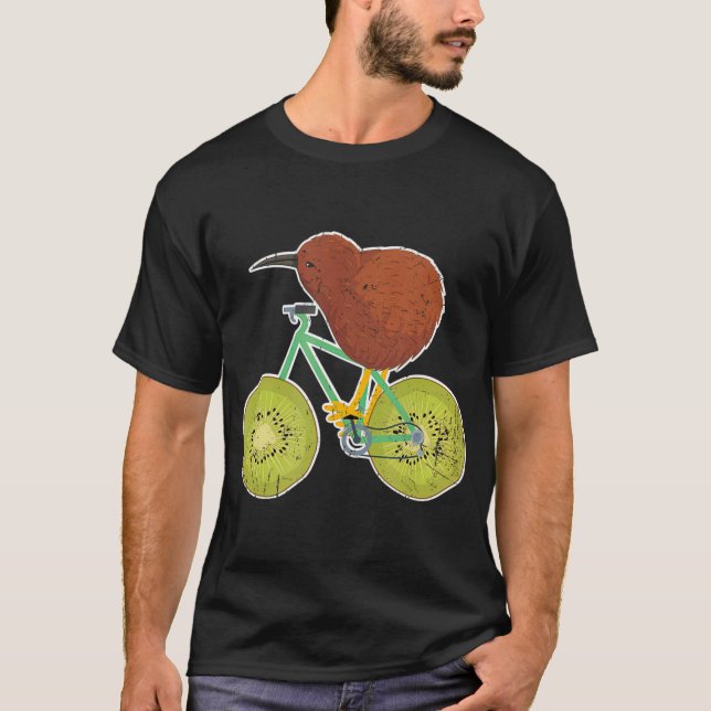 New Zealand Bicycle for Kiwi Fruit Älskare T Shirt (Framsida)