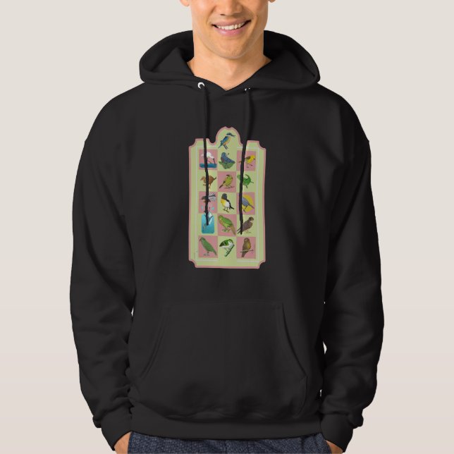 New Zealand BIRDS PATTERN Hoodie (Framsida)