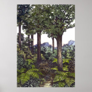 New Zealand Bush, av Lynda Vugler Poster