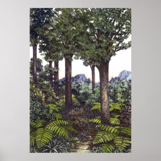 New Zealand Bush, av Lynda Vugler Poster (Framsidan)
