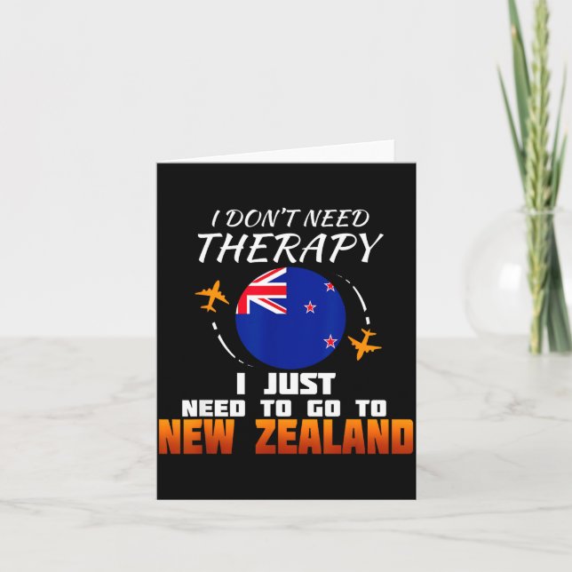 New Zealand Flag I Vacation I Funny New Zealand  Kort (Framsida)