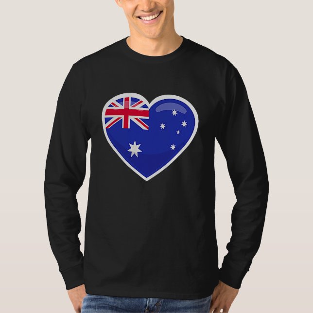 New Zealand Flag Pocket Heart T Shirt (Framsida)
