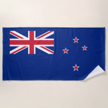 New Zealand Flagga Beach Towel