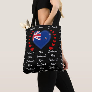 New Zealand Flagga & Heart, Kiwi Flagga mode /spor Tygkasse