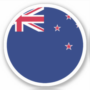 New Zealand Flagga Round Sticker Klistermärken