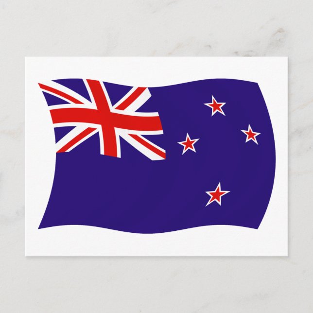 New Zealand Flagga vycard Vykort (Framsida)