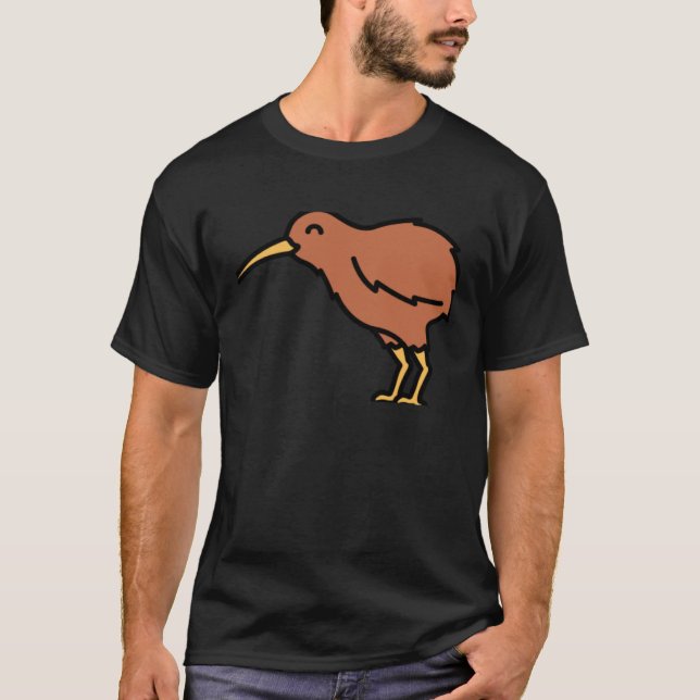New Zealand Kiwi Bird Animal Wildlife  4 T Shirt (Framsida)