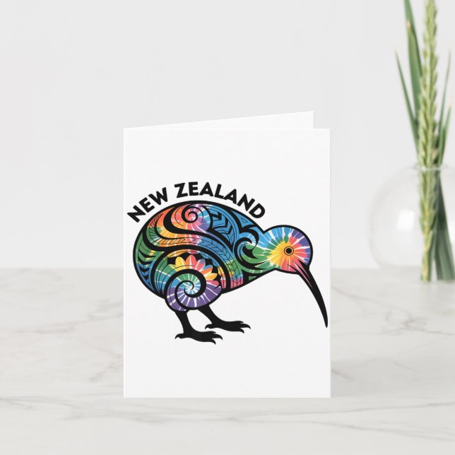 New Zealand Kiwi Bird  Kort (Framsida)