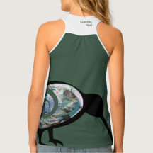 NEW ZEALAND KIWI BIRD PAUA BLACK GRÖNT FERN KORU