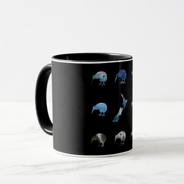 NEW ZEALAND KIWI FERN PAUA MUGG (Framsida vänster)