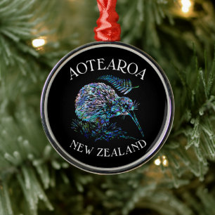 NEW ZEALAND KIWI PAUA CHRISTMAS ORNAMENT