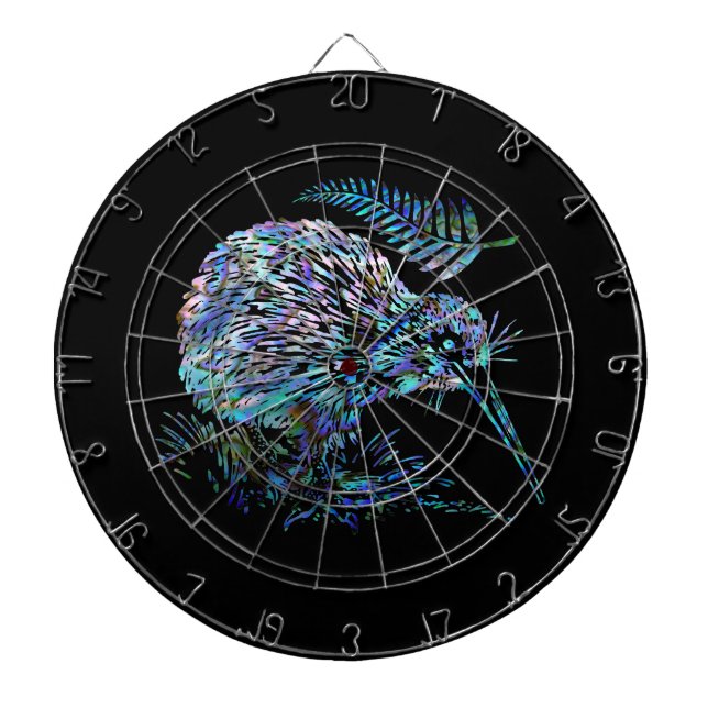 NEW ZEALAND KIWI PAUA DARTBOARD DARTTAVLA (Framsidan)