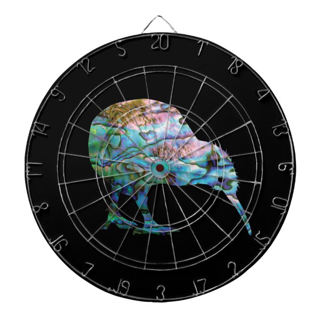 NEW ZEALAND KIWI PAUA DARTBOARD DARTTAVLA (Framsidan)