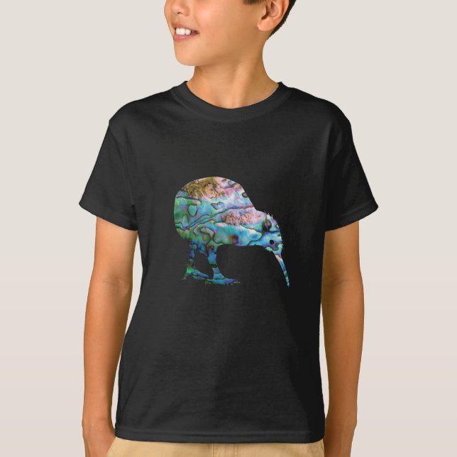 NEW ZEALAND KIWI PAUA T-Shirt (Framsida)