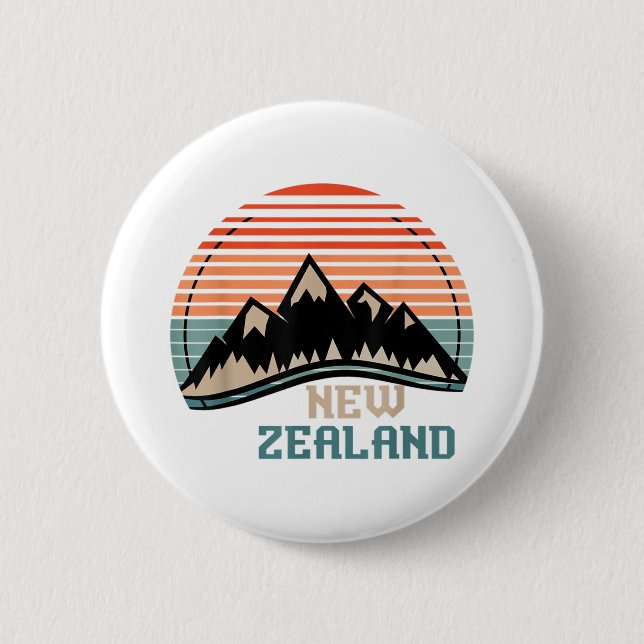 New Zealand Mountain Hiking Gift New Zealand Knapp (Framsida)