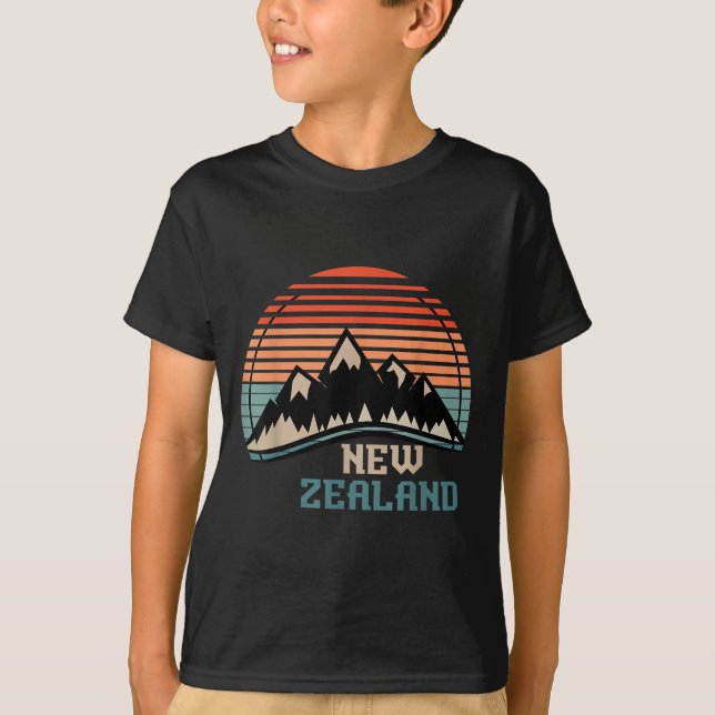 New Zealand Mountain Hiking Gift New Zealand  T Shirt (Framsida)