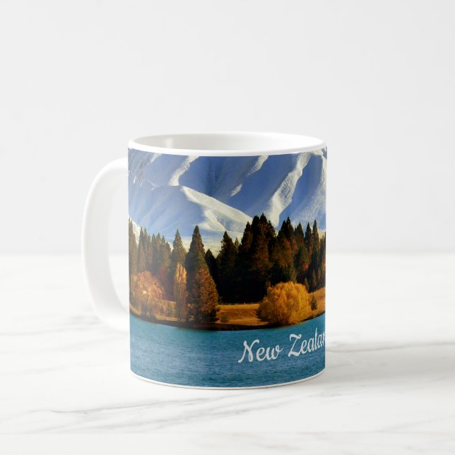 New Zealand Mountain Landscape Kaffemugg (Framsida vänster)