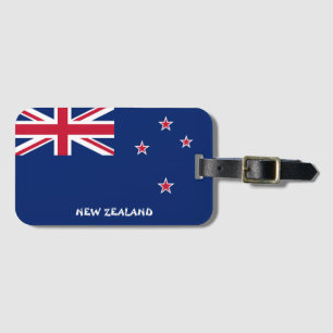 New Zealand National Flagga Patriotic Bagagebricka