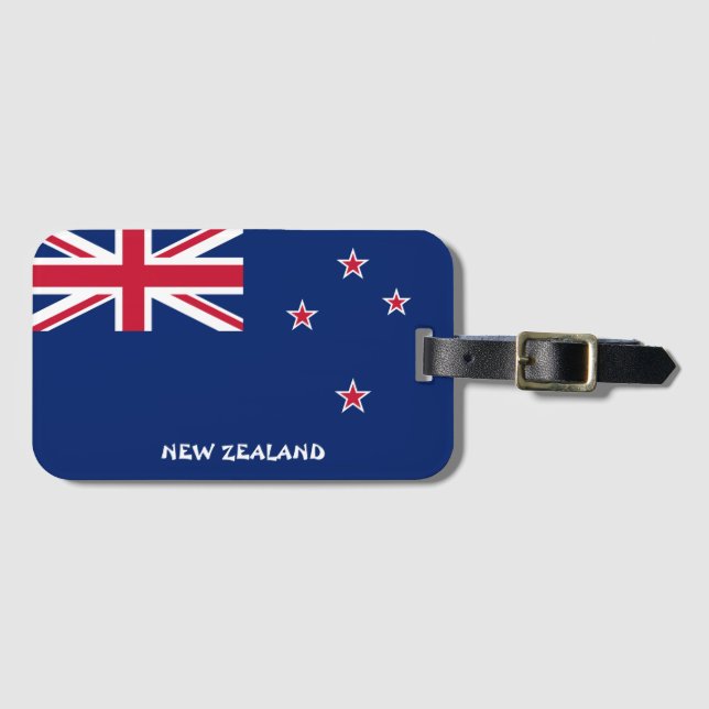 New Zealand National Flagga Patriotic Bagagebricka (Framsida horisontal)