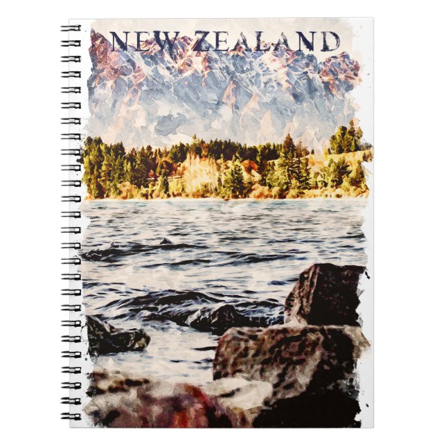 New Zealand Nature Wildlife Travel Anteckningsbok (Framsidan)