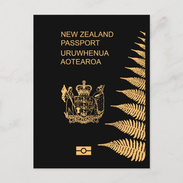 New Zealand passport Vykort (Framsida)