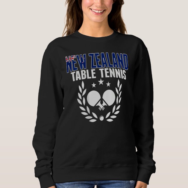 New Zealand Ping Pong     Kiwi Table Tennis Suppor T Shirt (Framsida)