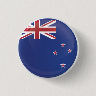 New Zealand Round Icon Flagga Knapp