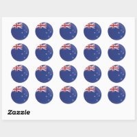 New Zealand Round Icon Flagga