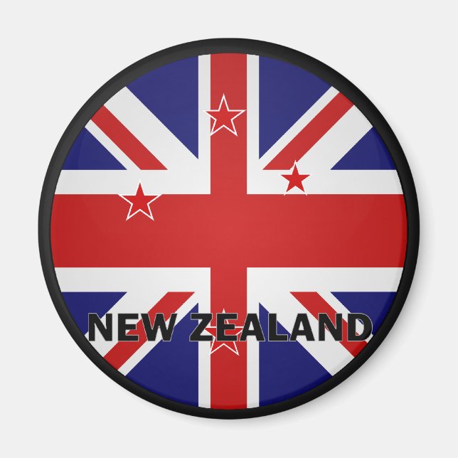 New Zealand Roundel quality Flagga Magnet (Framsidan)