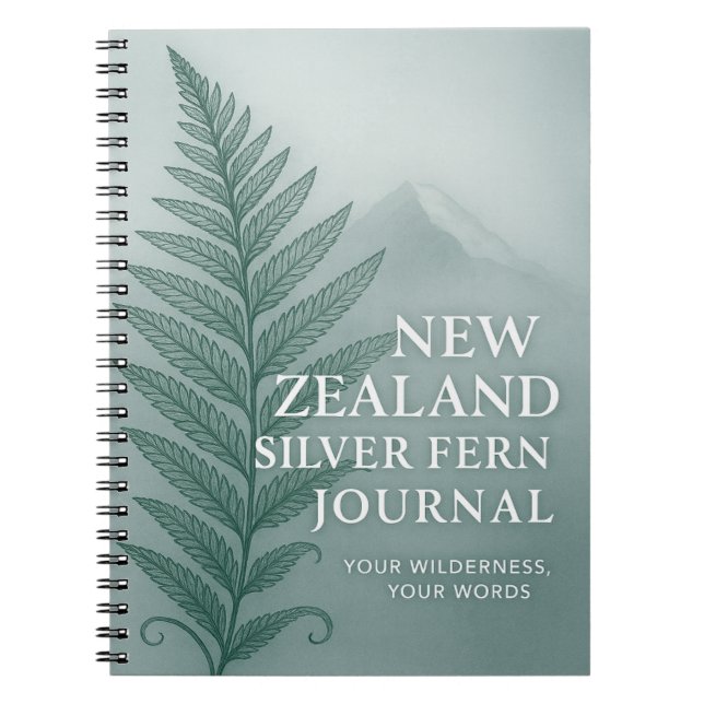 New Zealand Silver Fern Journal – Wilderness  Anteckningsbok (Framsidan)