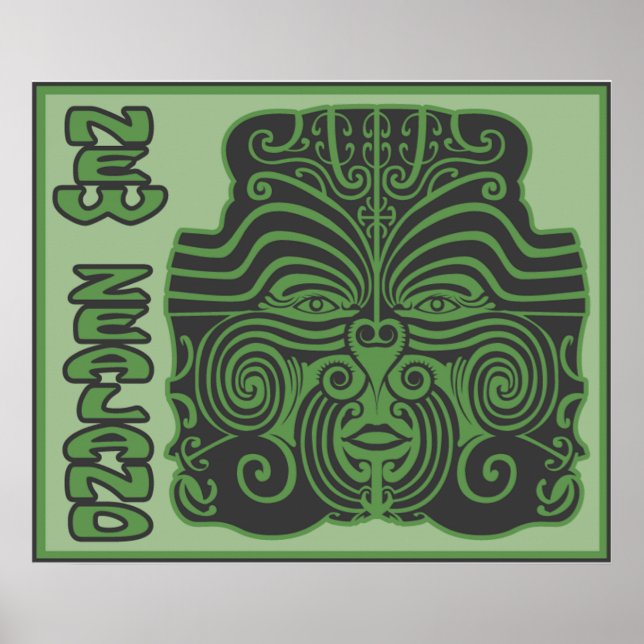 New Zealand Tribal Art Poster Print (Framsidan)