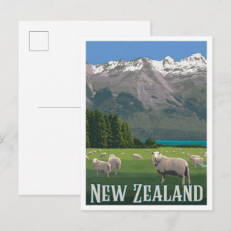 New Zealand Vintage Travel  Vykort