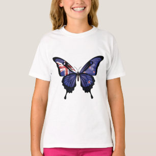 New Zealands Swallowtail Butterfly Flagga T Shirt