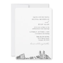 Newark Bröllop Elegant Skyline-inbjudan