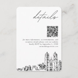 Newark Bröllop Modern Information QR-kod Tilläggskort
