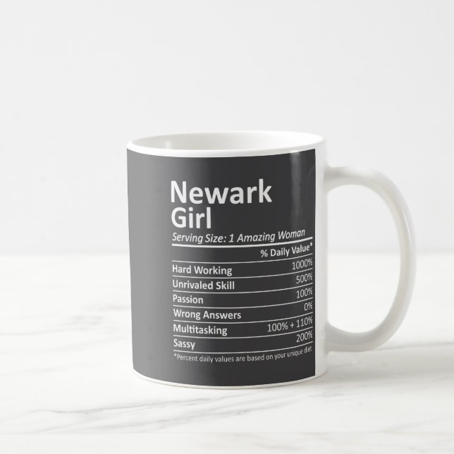Newark Girl Nj New Jersey Funny City Home Roots _1 Kaffemugg (Höger)