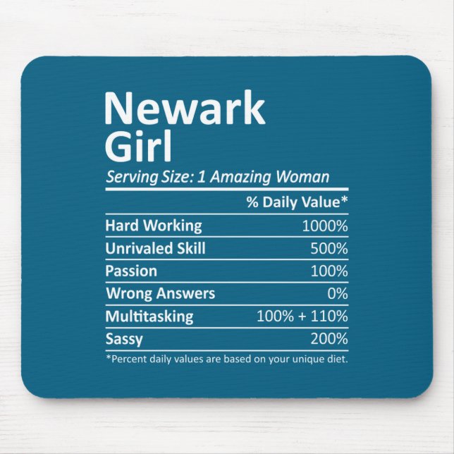 Newark Girl Nj New Jersey Funny City Home Roots  Musmatta (Framsidan)