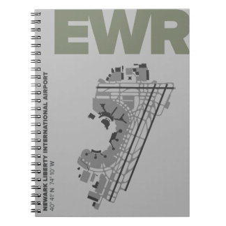 Newark Liberty Airport (EWR) Diagram anteckningsbo Anteckningsbok Med Spiral
